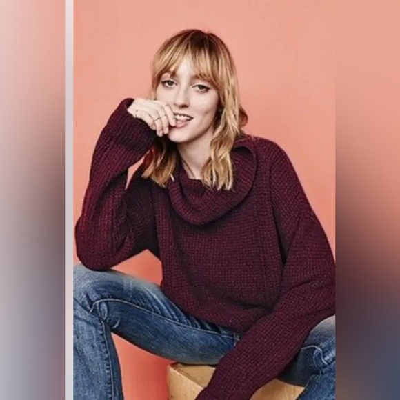 FREE PEOPLE NWT Sidewinder 100% Wool Knit Pullover Sweater - Picture 2 of 7